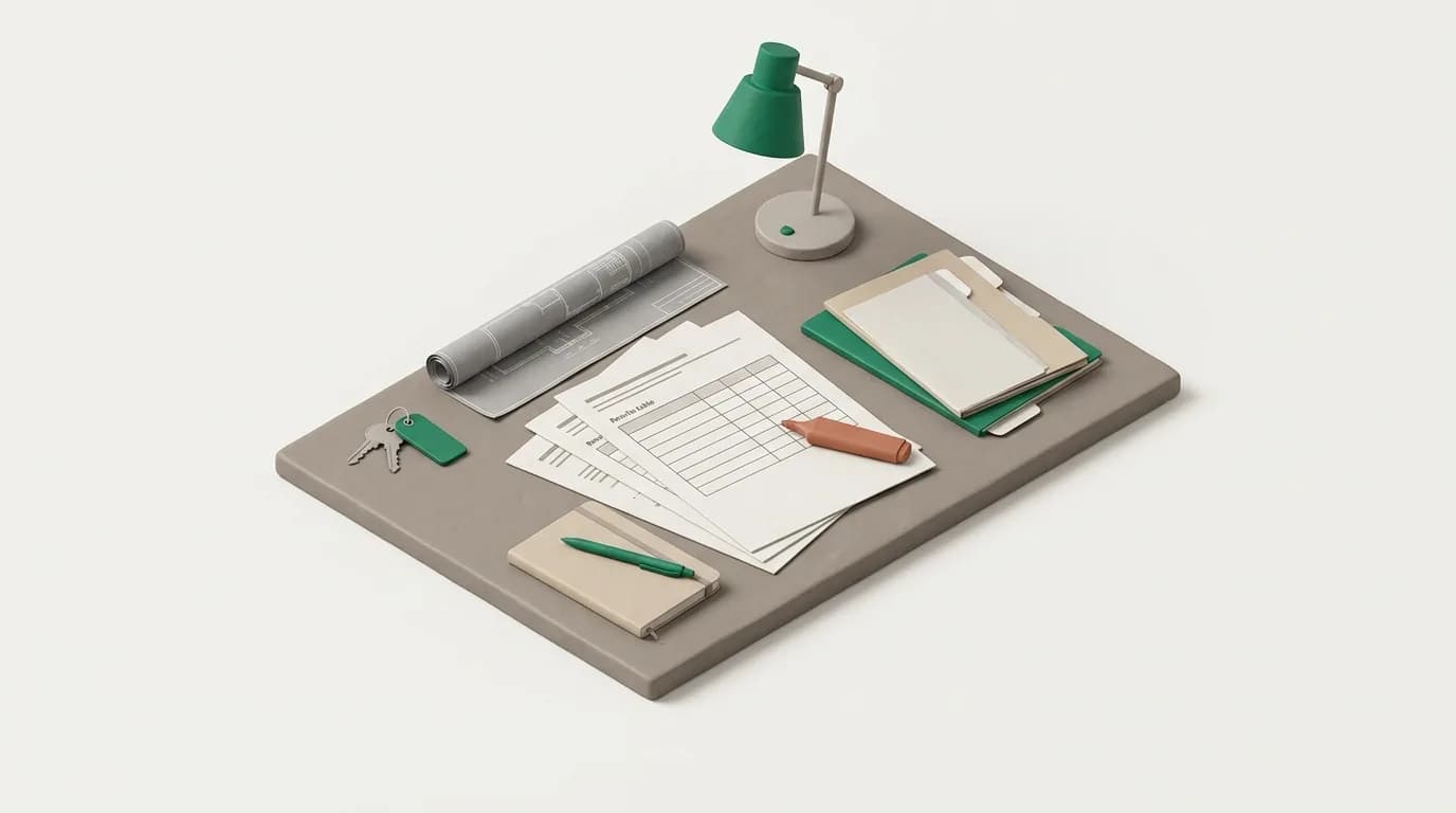 Technical documents fanned out on a desk with a highlighter resting on a results table